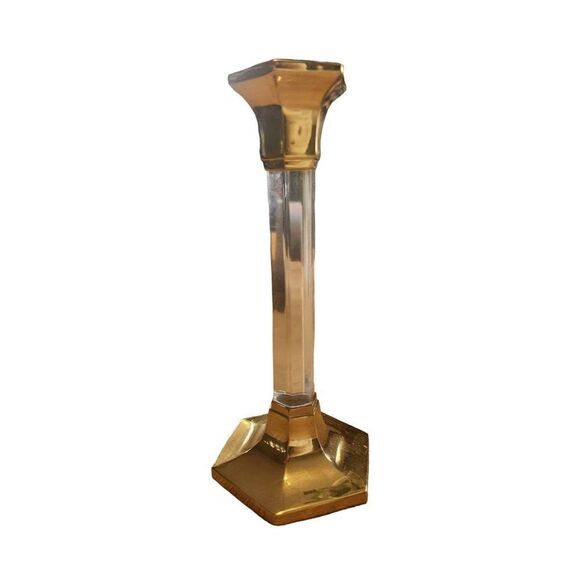 80s Vintage candleholder candleholder stick acrylic gold deco aesthetic decor - Picture 3 of 4